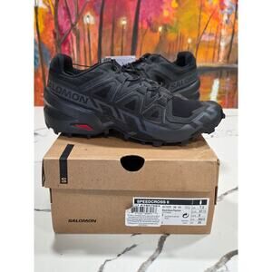 Salomon Speedcross 6 Black Phantom Size 8 Women's Hiking Trail Shoes